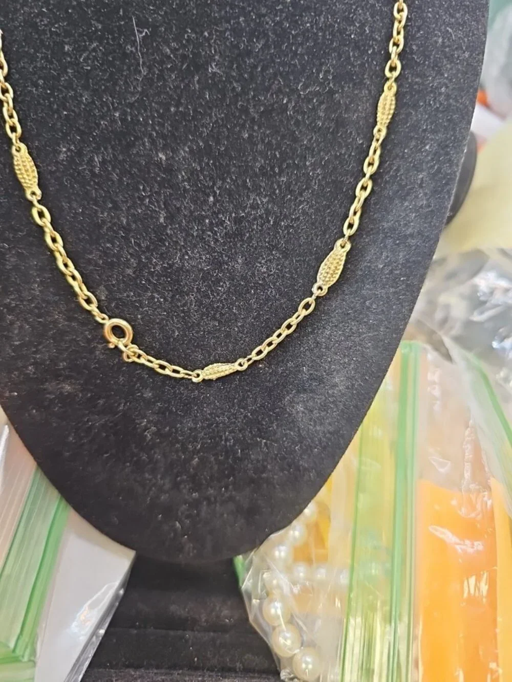 Necklace 16 inch  Gold-tone  Spring Ring Clasp